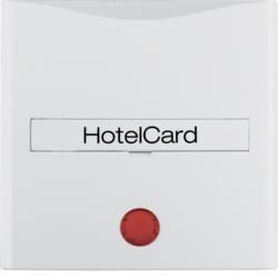Berker 16401909 Hotelcard switch attachment with print and red lens polar white matt Berker S.1/B