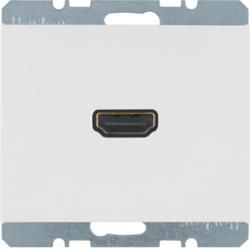 Berker 3315437009 High Definition socket with 90° plug connection polar white, glossy Berker K.1