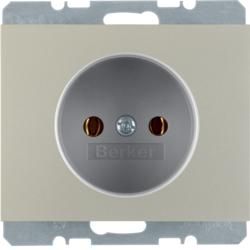 Berker 6167157004 Socket without protective contact stainless steel, painted Berker K.5