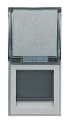 Bticino HC4279C6A data socket RJ45 Cat6A STP aluminum, (aluminum)