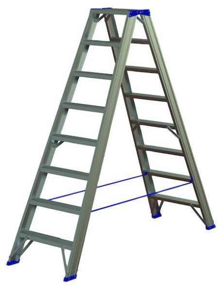 PROTEC.class 05105615 PASSL28 2x8 L:1.88m aluminum stepladder