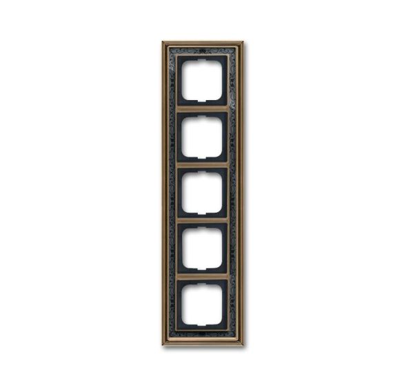 Busch-Jaeger 1725-843 cover frame, 5-way frame antique brass decor anthracite