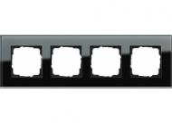 Gira 021405 4-way cover frame Gira Esprit glass black