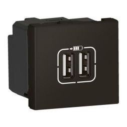 Legrand 079194L Mosaic 2xUSB Type A 2-mod.2.4 A 12 W black charging socket