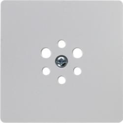 Berker 14741909 central plate for 6-pin socket polar white, matt/velvet central plate system