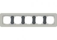 Gira 0215422 cover frame 5f Gira E3 grey/anthracite