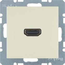 Berker 3315438982 High Definition socket with 90° plug connection white glossy Berker S.1