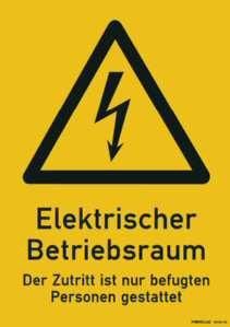 PROTEC.class 05102159 Inspection labels and warning signs PWSEB (210x297mm) Warning sign electrical operating room