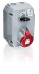 ABB Stotz-Kontakt 263MM9 , Switchable wall socket, 63 A metal housing, 9h, IP44, 2P+E , 2CMA168032R1000