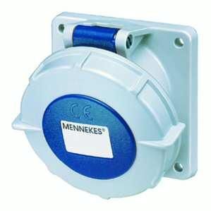 Mennekes 3573 panel mount socket TwinCONTACT 32A 3-pole 6h 230V IP67