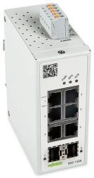 Wago 852-1328 6-Port 1000BASE-T 2-Slot 1000BASE-SX/LX Industrial Managed Switch