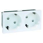 Hochköpper 00414611 D 6212.02 EMS SI WI 2-way pure white socket SCHUKO