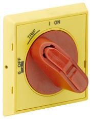 ABB Stotz-Kontakt MSHD-LTY, rotary handle, IP64, red/yellow, 3-way lockable, foolproof, 0-TI, 1SAM201920R1012