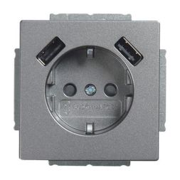 Busch-Jaeger 2CKA002011A6275 20 EUCB2USB-803 2x USB double socket SCHUKO