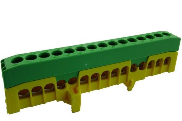 Pollmann 2020273 PE15-F2 green finger-safe protective conductor terminal