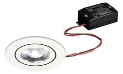 Brumberg 38421073 230V AC 6W 3000K white LED recessed ceiling spotlight