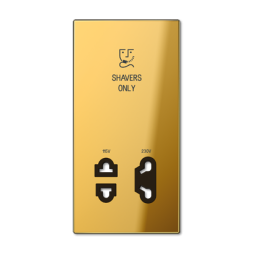 Jung SOGO7522PL cover 1-way, shavers only, metal gold-coloured PVD-coated, series LS, gold-coloured