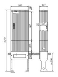 Hager ZAL205 distribution column series 205 empty 277x583x2010