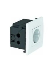 OBO Bettermann SDE-RW D0RW1 module 45 1-way pure white socket unit, 6119401