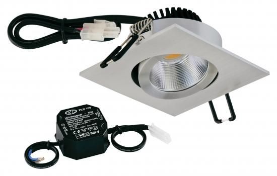 EVN PC24N91402 PQ black aluminum pole 3000K 8.4W 1010lm NG LED recessed ceiling spotlight