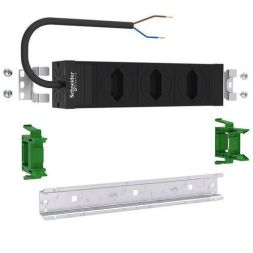 ABN ABNPE303P02 EURO 3-way rotating media socket SCHUKO