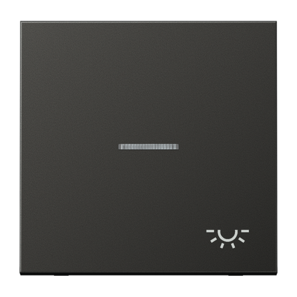 Jung AL2990KO5LAN rocker switch 1-way with light guide, symbol light, painted aluminium, LS series, anthracite (painted aluminium)