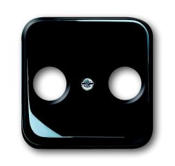 Busch-Jaeger 2531-215 central plate, as cover for standard antenna sockets, black