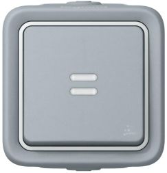 Legrand 069712 rocker switch control 69712 1-pole FR AP Plexo IP55, (grey)