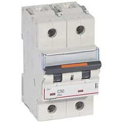 Legrand 409773 Circuit breaker DX3 C50A 2P 25KA 3M