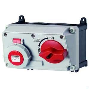 Mennekes 7624 wall socket DUO 16A 4-pole 6h 400V IP67