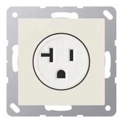 Jung A521-20 socket, US standard NEMA, 20 A 125 V ~, screw terminals, without claws, thermoplastic, AS series, white