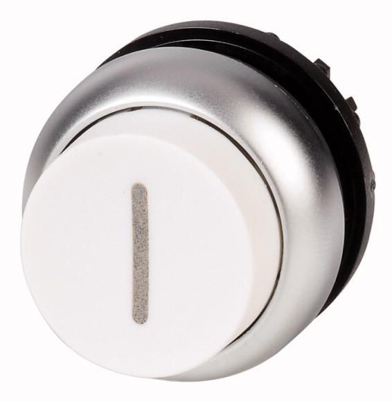 Eaton M22-DRH-W-X1 pushbutton, raised, white I, latching, 216681