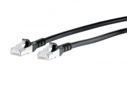 METZ CONNECT ISO/IEC 10G AWG26 2xRJ45 black 10.0m patch cable Cat6A, 130845A000-E