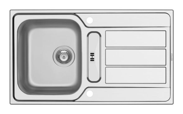 Victory ATHENA 4 built-in sink polished stainless steel (86x50) 1B 1/4RB 1A, stainless steel
