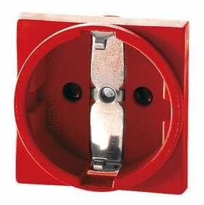 Mennekes 11513K snap-in socket SCHUKO 16A 230V IP20 red