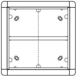 Ritto 1883520 surface-mounted frame 4 module slots square, silver
