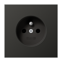 Jung AL1520FKIAN socket, French/Belgian system, 16 A 250 V ~, without claws, integrated increased contact protection, SAFETY+, painted aluminium, LS series, a