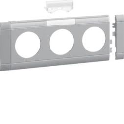TEHALIT GB080317035 Modular panel 3-way plug-in labelled 80mm light grey