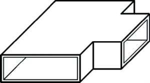 Helios 2926 flat duct T-piece FK-T 150/200/150 150x200