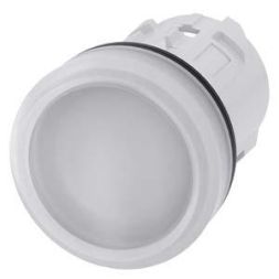 Siemens 3SU1001-6AA60-0AA0 indicator light 22mm round white lens smooth