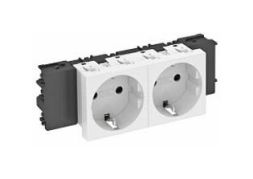 OBO Bettermann STD-D0C RW2 0° 2-way socket SCHUKO, 6120362