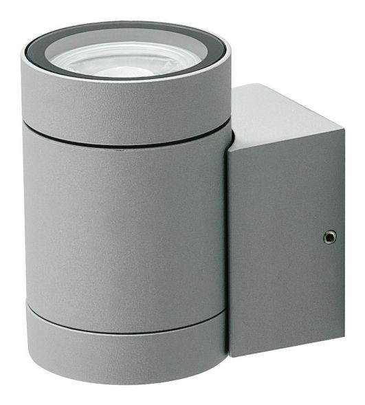 EVN 637114N 1fl. round silver IP54 GU10 wall light