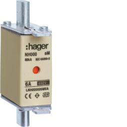 Hager LNH000006M6A NH fuse link NH000 aM 690V 6A K-detector