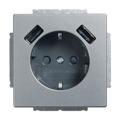 Busch-Jaeger 2CKA002011A6283 20 EUCB2USB-866 2x USB double socket SCHUKO