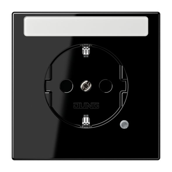 Jung LS1520NAKOSW SCHUKO socket, 16 A 250 V ~, without claws, with function display, with label field, integrated increased contact protection, SAFETY+, Duroplast, series