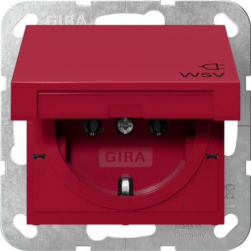 Gira 4454108 KD WSV System 55 Red Socket SCHUKO