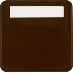 Berker 102251 intermediate ring with hinged lid and labelling field brown, glossy wg Up IP44