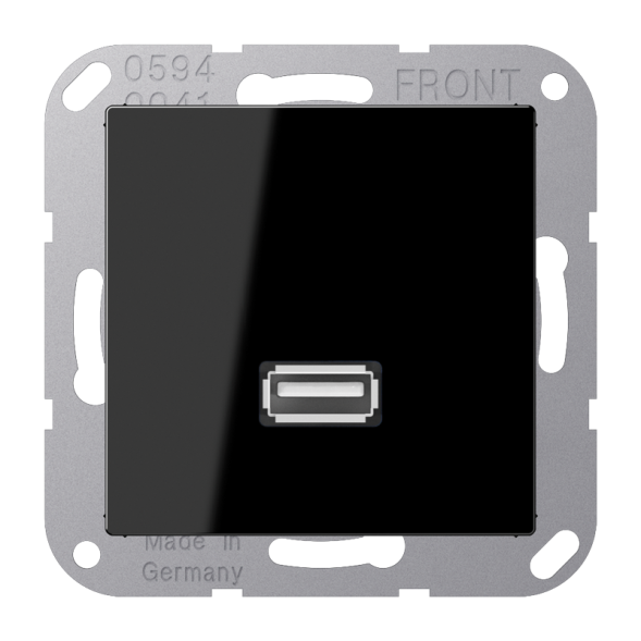 Jung MAA1122SW Multimedia connection system USB 2.0, Series A, black