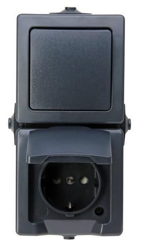 Kopp 138515009 NAUTIC 49mm vertical anthracite on/off switch