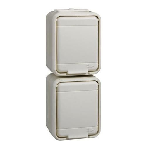 ELSO 445410 socket 2-way 16A vertical AquaTop pearl white